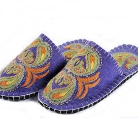 Handmade felted slippers with sole. Wool slippers | home shoes | indoor slippers | felt slippers - GIFT PACKAGED